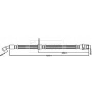 Borg & Beck Brake Hydraulic Hose Line Front Left BBH8260