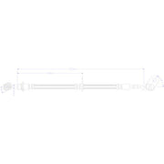 Juratek Brake Hydraulic Hose Line Front Right fits Toyota Aygo 2014 on 1.0