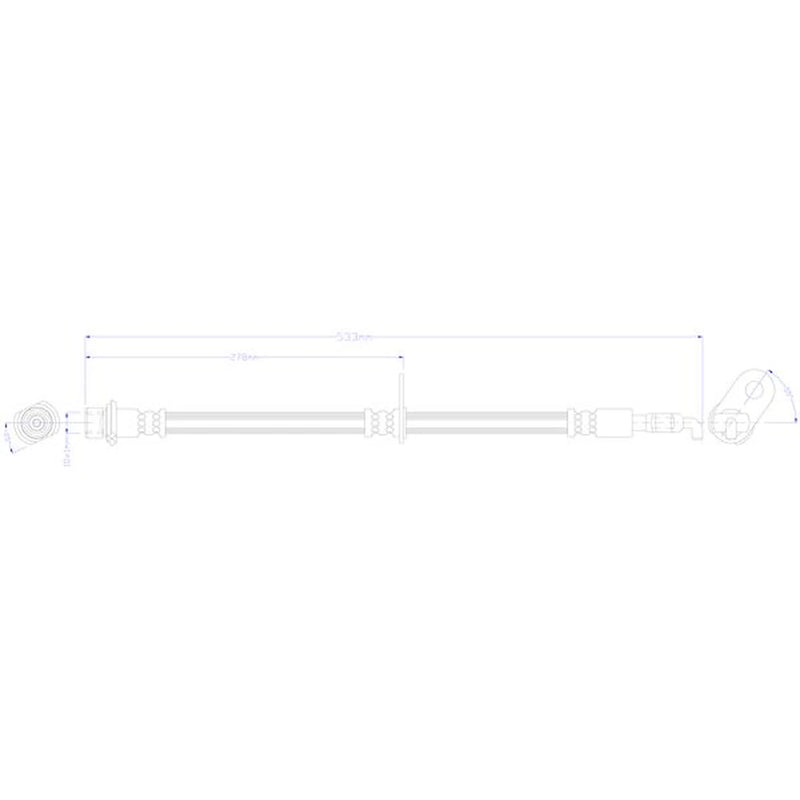 Juratek Brake Hydraulic Hose Line Front Right fits Toyota Aygo 2014 on 1.0