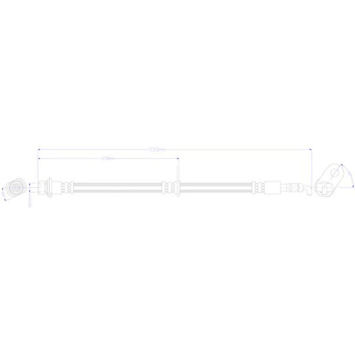 Juratek Brake Hydraulic Hose Line Front Right fits Toyota Aygo 2014 on 1.0