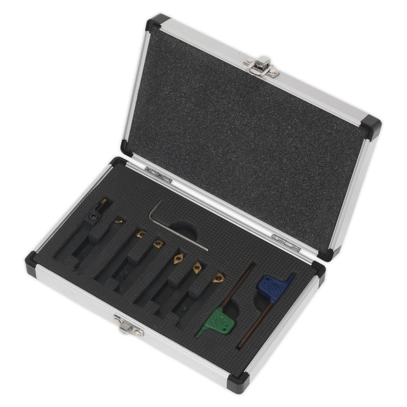 Sealey Indexable 10mm Lathe Turning Tool Set 7pc SM3025CS6 Sealey - Dynamic Drive