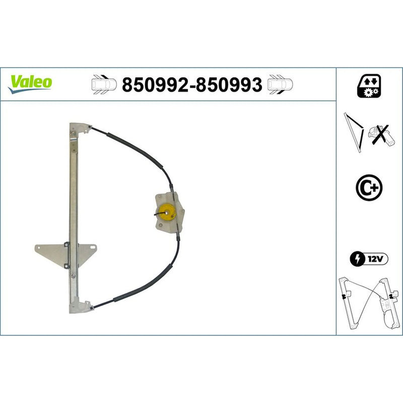 Valeo Electric Window Regulator Lifter Left Front 850992