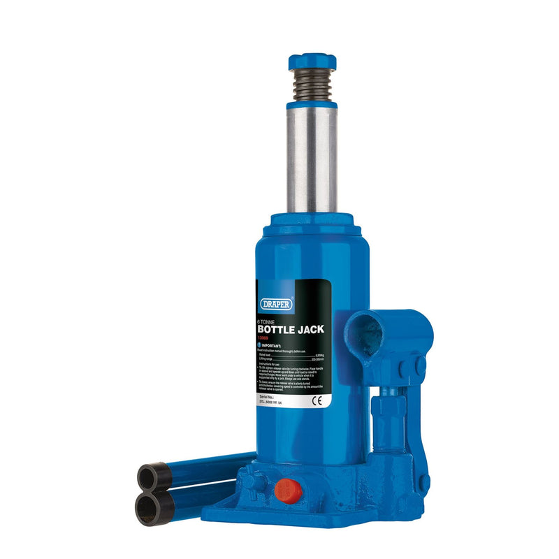Draper Hydraulic Bottle Jack, 6 Tonne 13069 Draper - Dynamic Drive