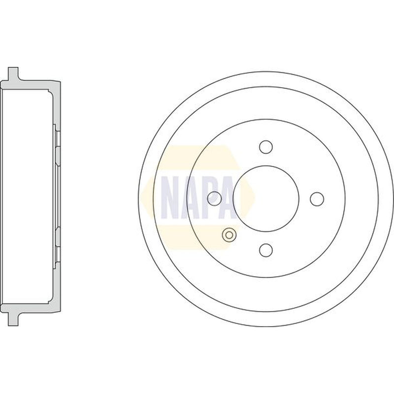 NAPA Brake Drum Assembly Rear fits MG MG 3 2011 on 1.3 1.5