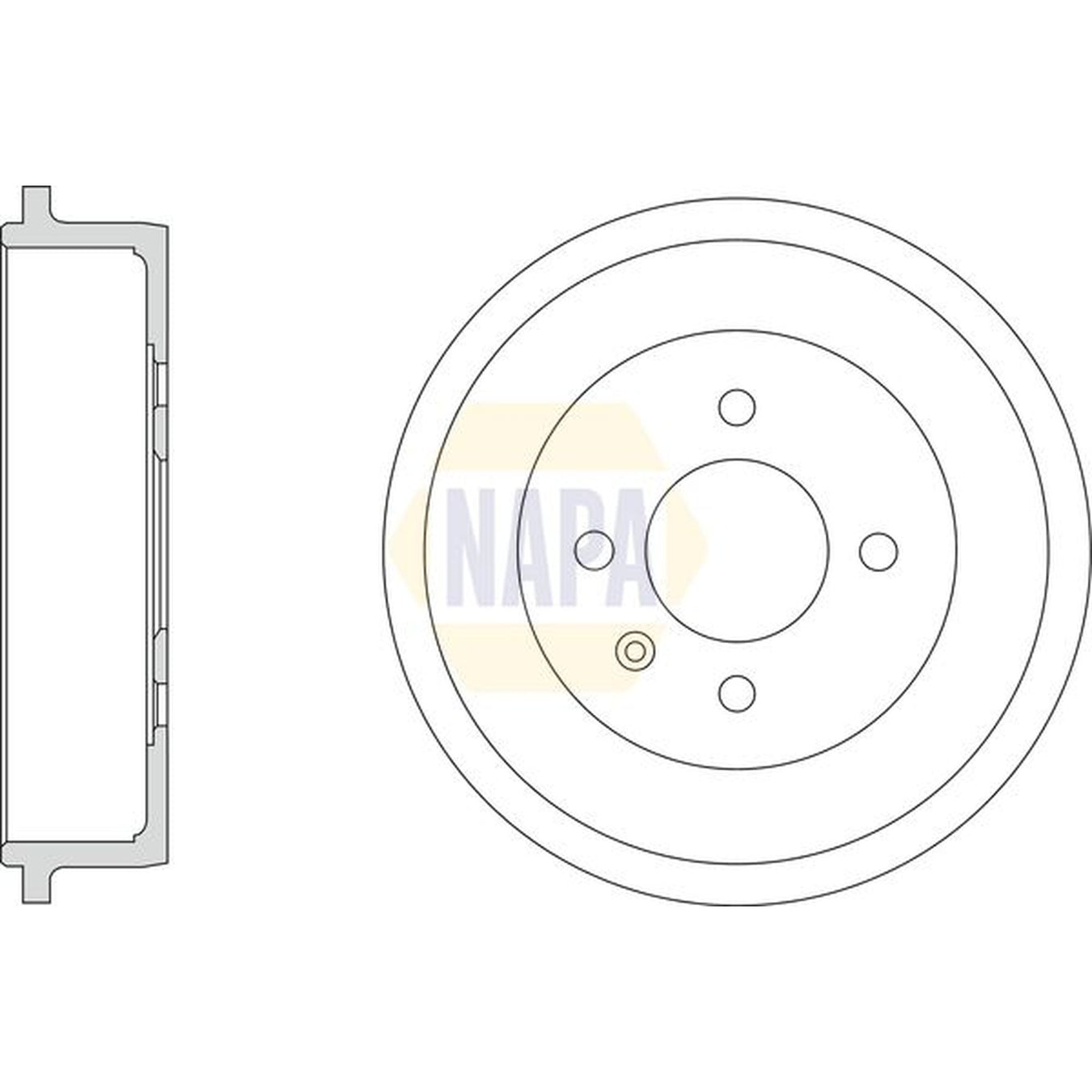 NAPA Brake Drum Assembly Rear fits MG MG 3 2011 on 1.3 1.5