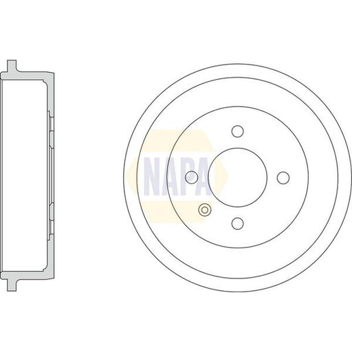 NAPA Brake Drum Assembly Rear fits MG MG 3 2011 on 1.3 1.5