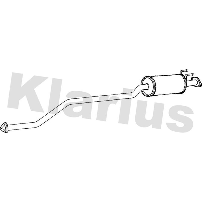 Klarius Box With Centre Pipe Centre fits Honda Civic VII 2002-2005 1.7