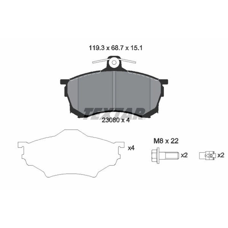Textar Front Brake Pad Set 2308001
