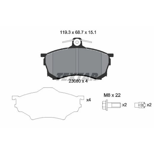 Textar Front Brake Pad Set 2308001