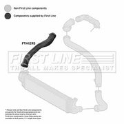 First Line Intercooler Turbo Charge Air Hose fits Ford C-Max 2007-2010 1.6