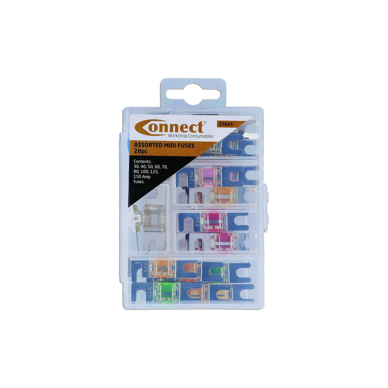 Connect Assorted Open Ended Midi Fuses 28pc 37645 Tool Connection - Dynamic Drive