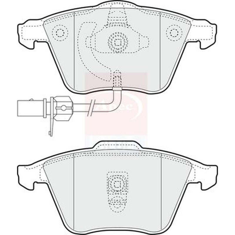 Apec Front Brake Pad Set fits Audi A6 C5 1997-2005 1.8 2.5 2.7 3.0