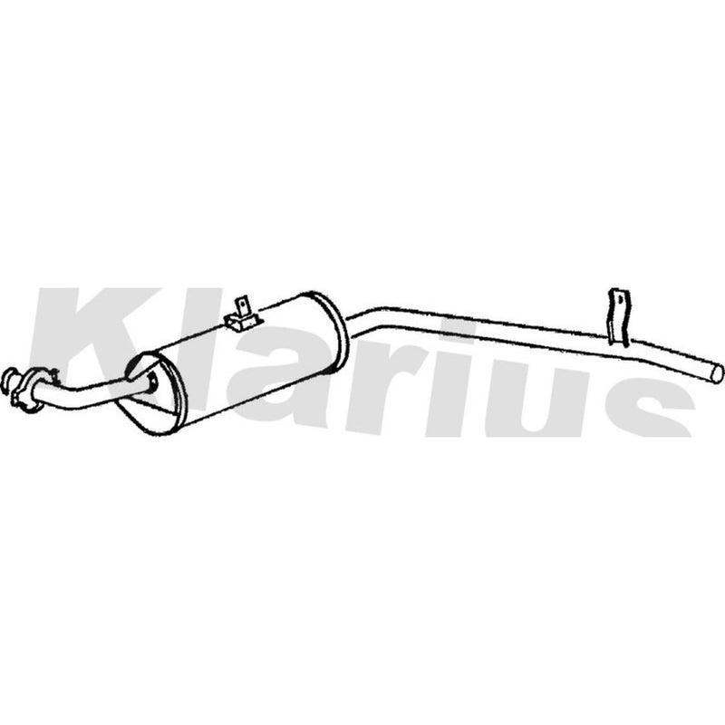 Klarius Box With Tail Pipe Rear fits Suzuki Samurai Closed Off-Road Vehicle