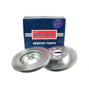 Borg & Beck 2 x Brake Discs fits Hyundai Getz 2002-2010 1.1 1.3 1.4 1.5 1.6
