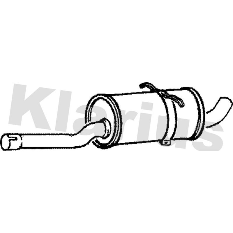 Klarius Box With Centre Pipe Centre fits Volvo 740 1987-1989 2.3