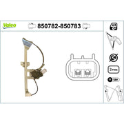 Valeo Electric Window Regulator Lifter Left Front 850782