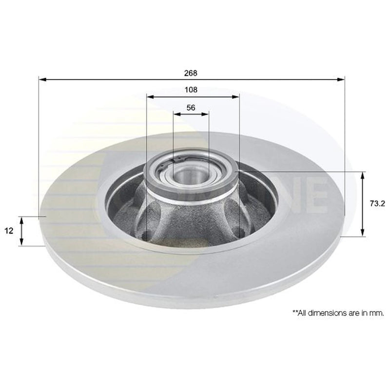 Comline Front & Rear Brake Discs & Pads fits Peugeot 3008 I 2009-2016 1.6 2.0