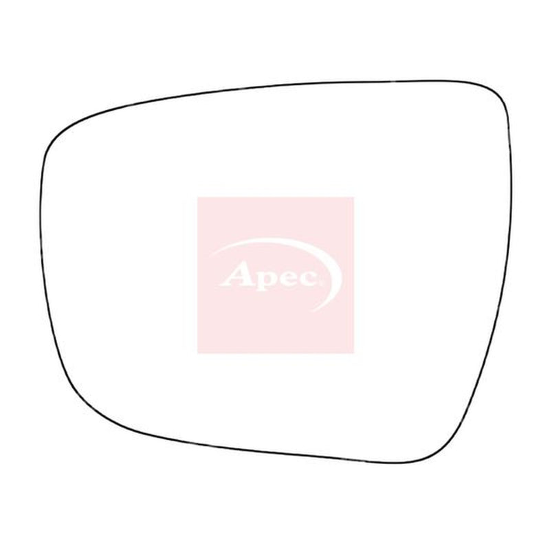 Apec Exterior Wing Mirror Glass Left fits Nissan Juke 2010-2019 1.2 1.5 1.6