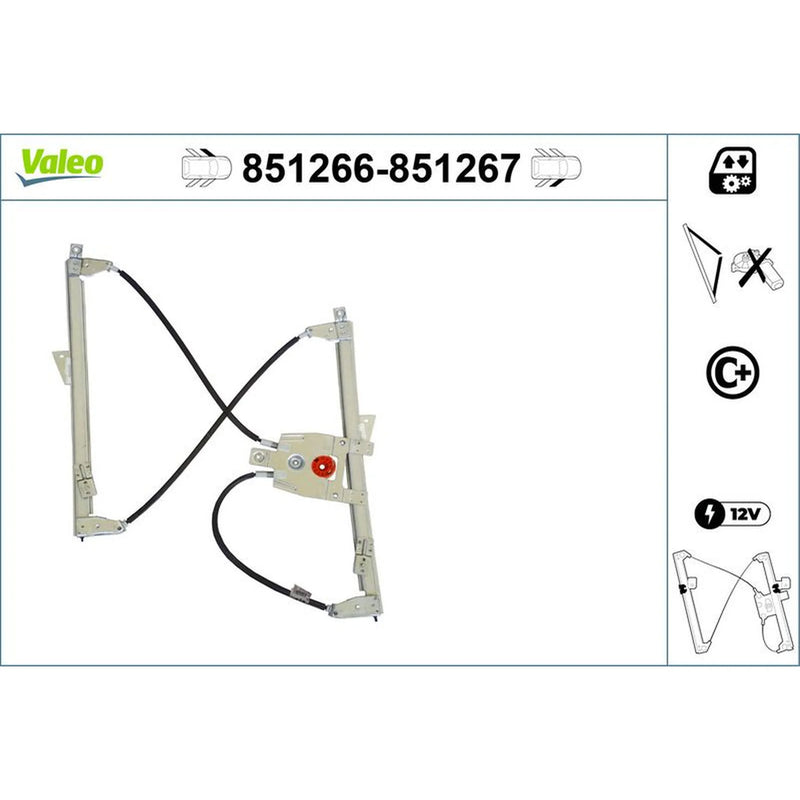Valeo Electric Window Regulator Lifter Left Front 851266