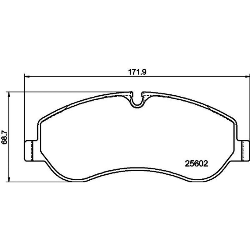 DON Front Brake Pad Set fits Ford Tourneo Custom V362 Bus 2012-2023 1.0 2.0 2.2
