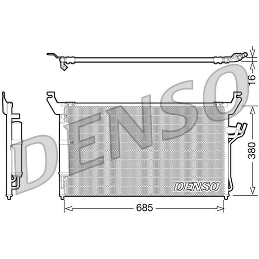 Denso Air Conditioning Condenser fits Infiniti Fx 2003-2008
