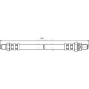 Apec Brake Hydraulic Hose Line Front fits Ford Escort Turnier 1990-1995