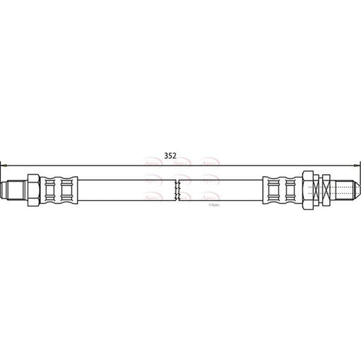 Apec Brake Hydraulic Hose Line Front fits Ford Escort Turnier 1990-1995