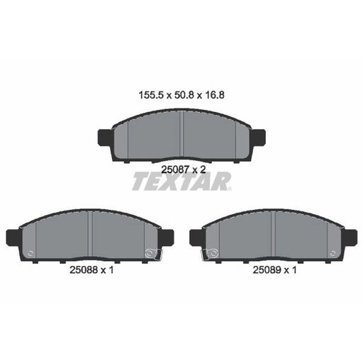 Textar Front Brake Pad Set 2508701