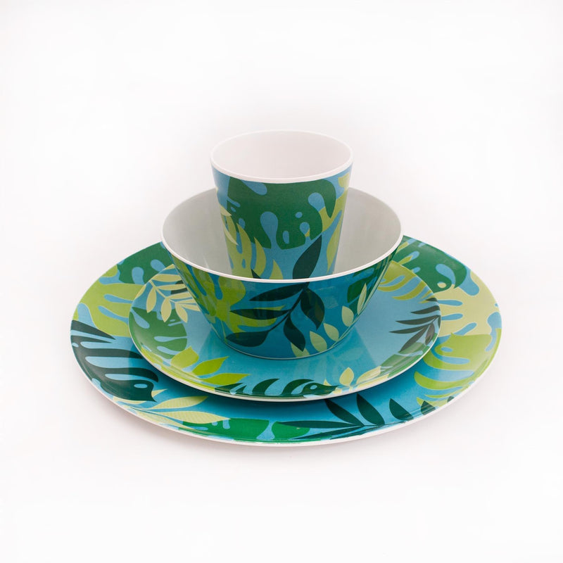 16 Piece Jungle Melamine Tableware Set Summit - Dynamic Drive