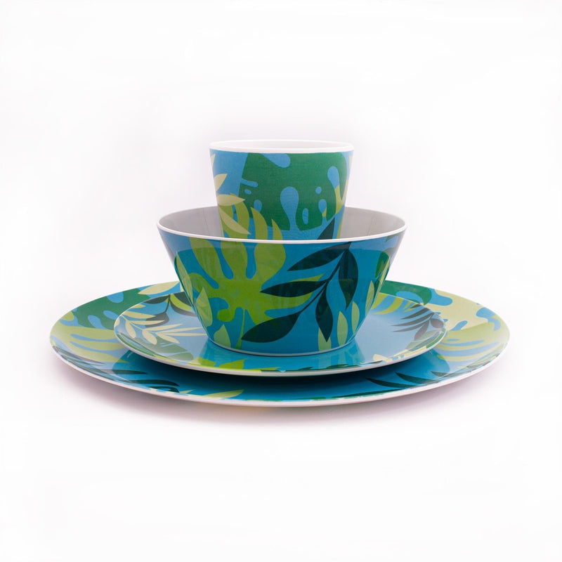 16 Piece Jungle Melamine Tableware Set Summit - Dynamic Drive