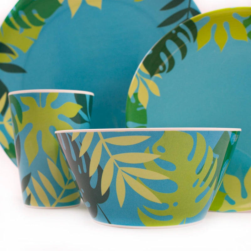 16 Piece Jungle Melamine Tableware Set Summit - Dynamic Drive