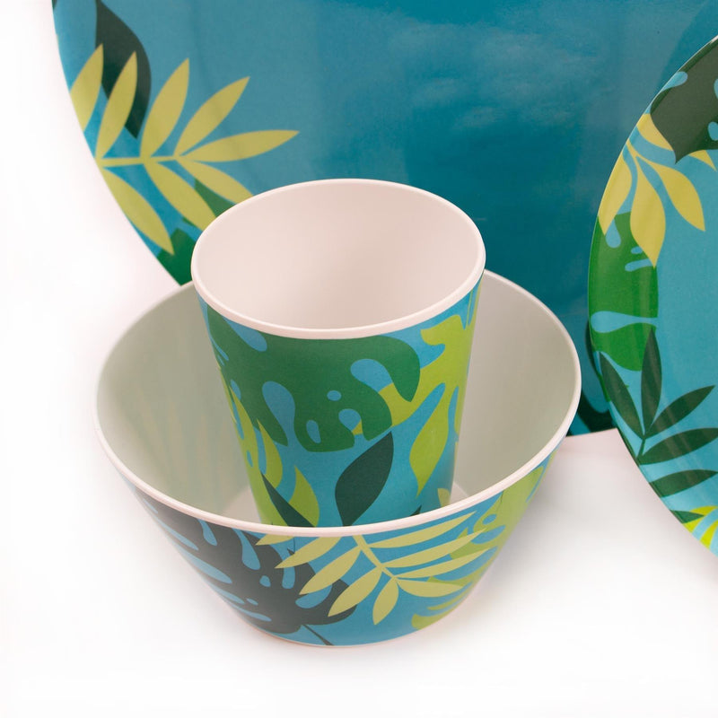 16 Piece Jungle Melamine Tableware Set Summit - Dynamic Drive