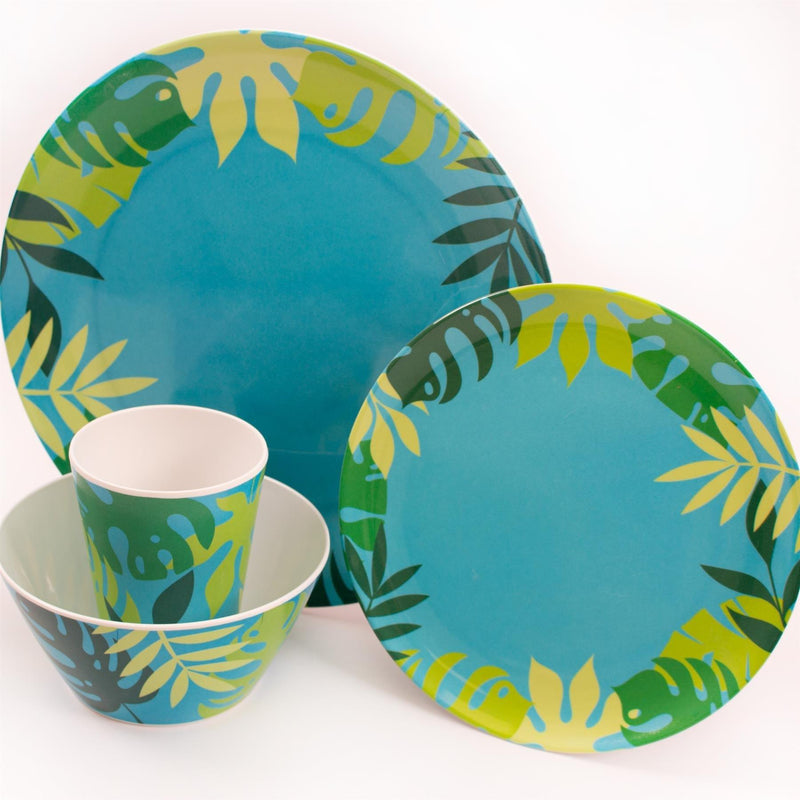 16 Piece Jungle Melamine Tableware Set Summit - Dynamic Drive