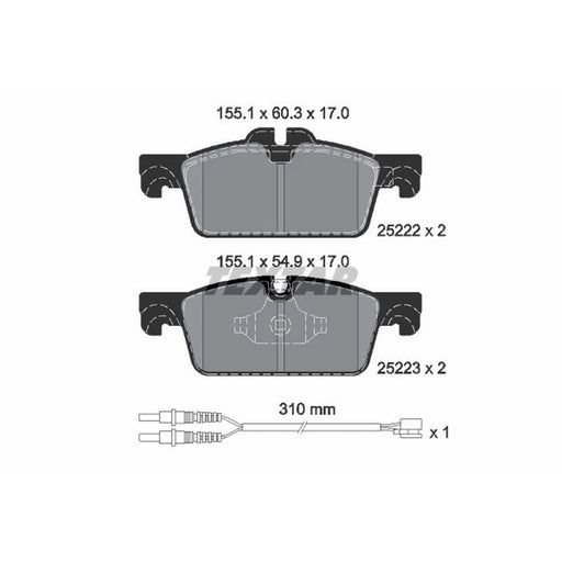 Textar Front Brake Pad Set 2522201