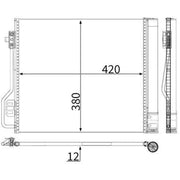 Mahle Air Conditioning Condenser fits Smart Fortwo 2007-2013