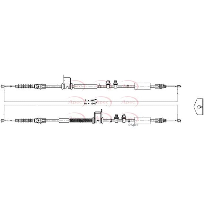 Apec Handbrake Cable Centre fits Ford Ecosport 2013 on 1.0 1.5