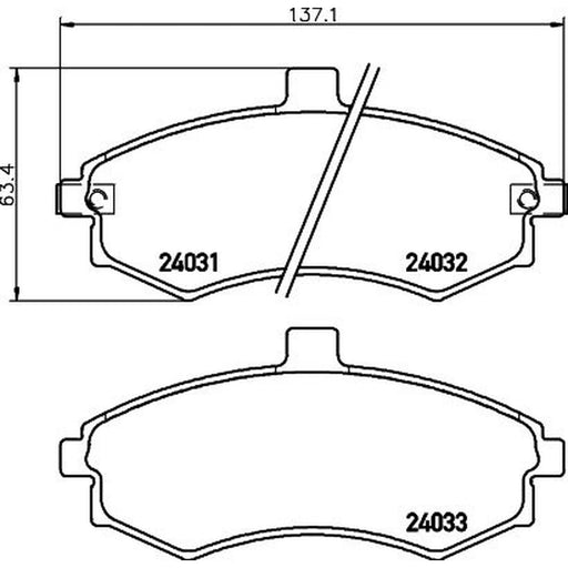 DON Front Brake Discs & Pads fits Kia Cerato I 2004-2009 1.5 1.6