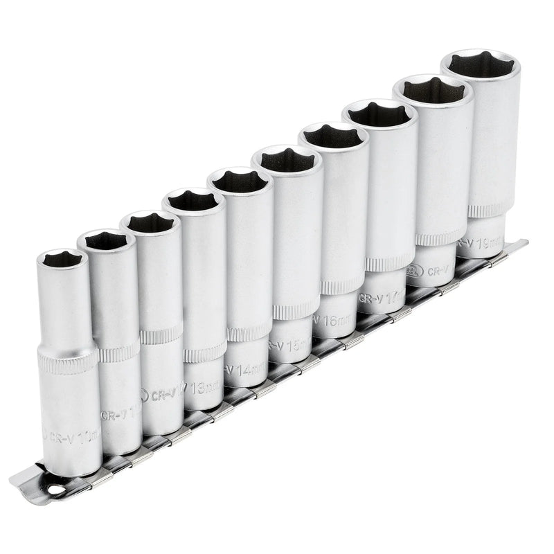 Draper Deep Socket Set on Metal Rail, 3/8" Sq. Dr. (10 Piece) - DD10MMD - image 1
