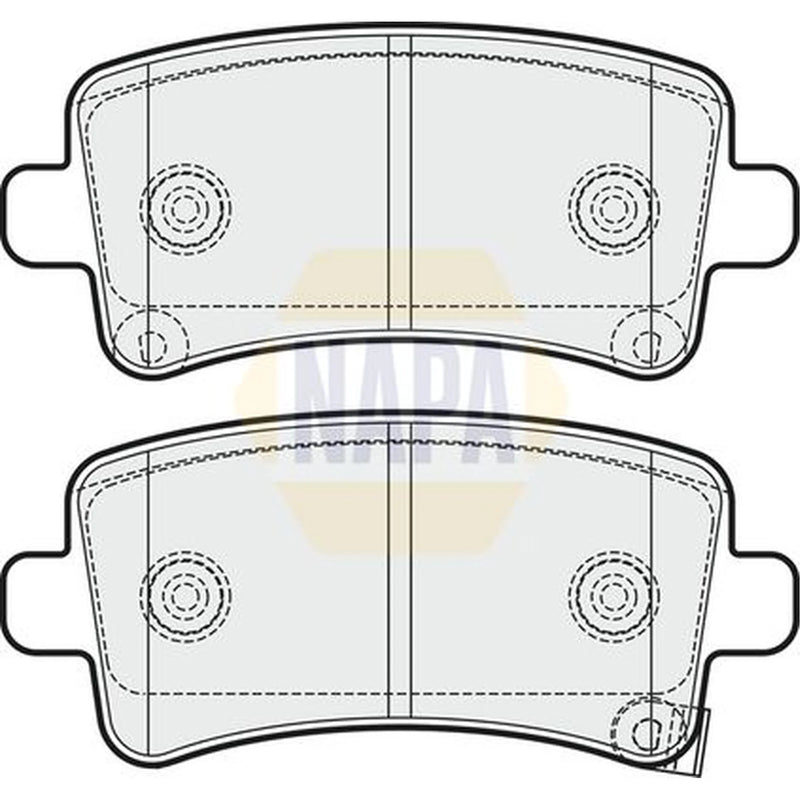 NAPA Rear Brake Pad Set fits Opel Insignia A 2008-2017 1.4 1.6 1.8 2.0 2.8