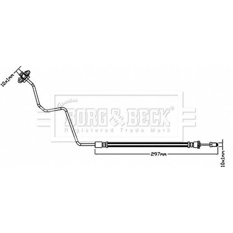 Borg & Beck Brake Hydraulic Hose Line outer BBH8319