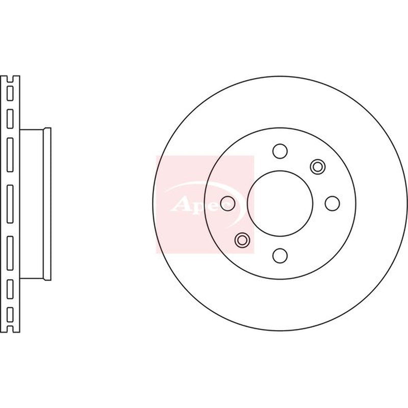 Apec Front Brake Vented Discs & Pads fits Hyundai Getz 2002-2010 1.1 1.3 1.4