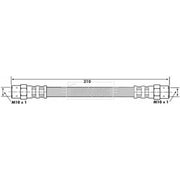 Borg & Beck Brake Hydraulic Hose Line Front Right BBH6050