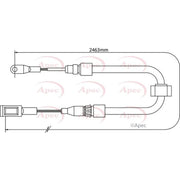 Apec Handbrake Cable Front CAB1283