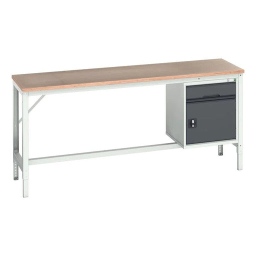 Bott Verso Bench with Cupboard + Drawer, mpx Top 2000 x 600mm - Q16921716.19