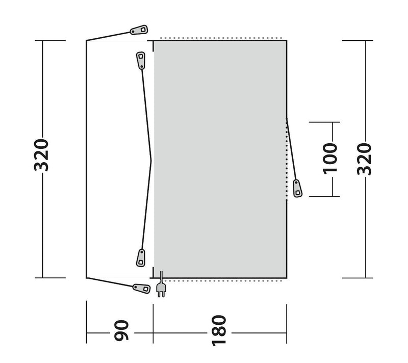 Outwell San Diego Driveaway Awning Grey Outwell - Dynamic Drive