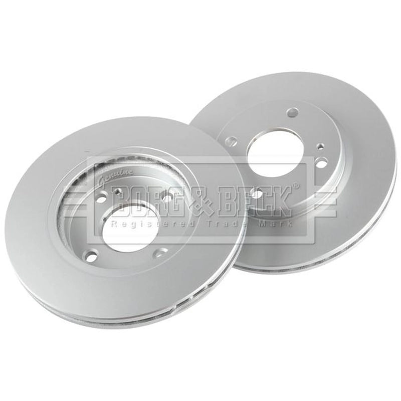 Borg & Beck Front Brake Vented Discs & Pads fits Ford Ka+ III 2016-2020 1.2 1.5