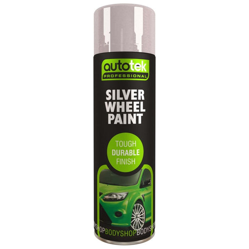 Autotek Silver Wheel Paint 500ml Spray Paint High Coverage - image 1