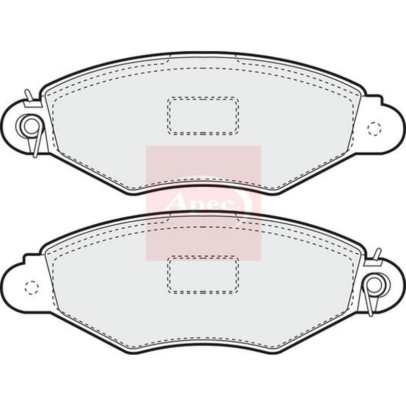 Apec Front Brake Pad Set fits Nissan Kubistar 2003-2009 1.2 1.5