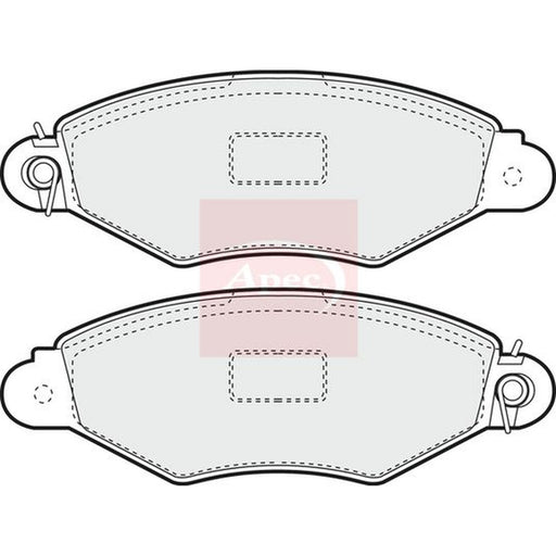 Apec Front Brake Pad Set fits Nissan Kubistar 2003-2009 1.2 1.5