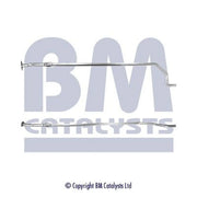 BM Catalysts Exhaust Pipe OD fits Fiat Grande Punto 2005 on 1.2